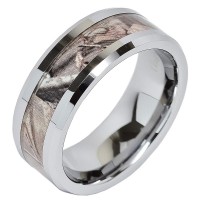 Men Women Tungsten Carbide Matching Rings Real Oak Camouflage Couple Wedding Bands Carbon Fiber Comfort fits