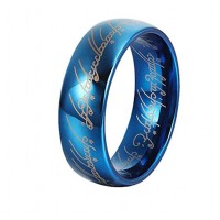 Tungsten Carbide Rings for Mens Womens Blue Wedding Bands Carbon Fiber Couple Unisex Polished Shiny Comfort Fit