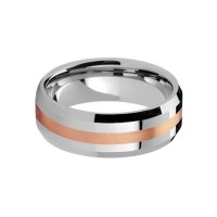 8MM Silver Engraved Tungsten Carbide Rings Thin Rose Gold Line With Bevel Edge Mens Womens Wedding Bands Carbon Fiber