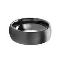 8MM Flat Black Brushed Finished Tungsten Carbide Rings for Mens Womens Wedding Bands Carbon Fiber Couples
