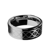 Mens Womens Silver Tungsten Carbide Rings High Polished Laser Celtic Knot 8MM Couple Wedding Bands Carbon Fiber Comfort fits