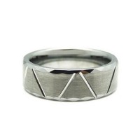8MM Brushed Tungsten Carbide Rings Grooves Multi Faceted Bevel Edge For Mens Womens Wedding Bands Carbon Fiber