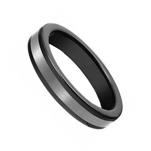 Classic Black Tungsten Carbide Rings Brushed Matte Engagement Couples Wedding Bands Comfort fits