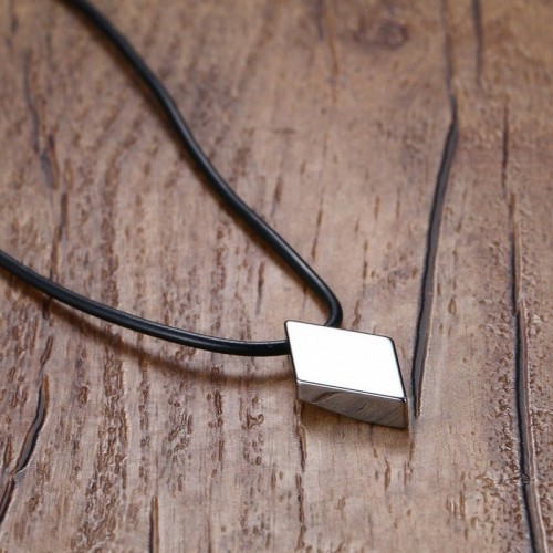 Tungsten Carbide Clavicle Chain Men and Women Exaggerated Retro Rhombus Pendant Necklace Jewelry Gifts For Mens And Womens