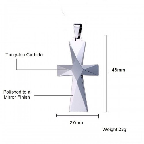 Women's Or Men's Cross Pendant Tungsten Carbide Cross Religious Necklace Couple Jewelry Gifts