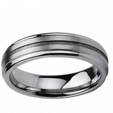 Mens Womens 6mm Silver Engagement Brushed Groove Step Edge Tungsten carbide Ring Couple Wedding Bands Carbon Fiber