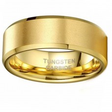 Mens Womens Gold Matte Tungsten Carbide Rings Comfort Fit 8mm Carbon Fiber Couples Wedding Bands Comfort fits