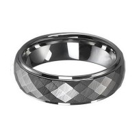 8MM Mens Womens Engagement Tungsten carbide Matching Rings Multi Faceted Polished Couple Wedding Bands Carbon Fiber