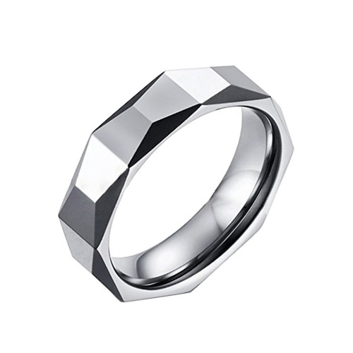 Mens Womens 6MM Couples Tungsten Carbide Rings Wedding Bands Unique Rhombus Couple Wedding Bands Carbon Fiber