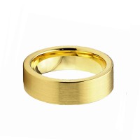 Couples Flat Brushed Tungsten Carbide Rings Gold Wedding Bands Mens Womens Carbide Carbon Fiber