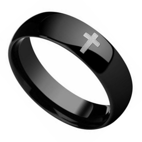 3.5MM Black Mens Womens Full Arc Cross Carbide Tungsten Ring High Polished Tail Carbon Fiber Couple Wedding Bands