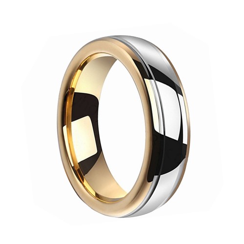  Tungsten Carbide Rings Gold Silver Dome Mens Womens Blue Couple Wedding Bands Carbon Fiber Engagement