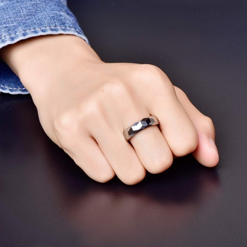  Tungsten carbide Rings Couple Wedding Bands Carbon Fiber Mens Women High Polished Diamond Cut Comfort fit