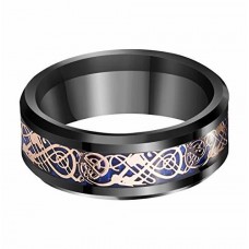 Women Or Men's Tungsten carbide Matching Rings Celtic Dragon Knot Mens Couple Wedding Bands Carbon Fiber