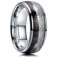 Women's Or Men's Customized Engraving Tungsten carbide Ring Couple Wedding Bands Carbon Fiber Rings,Silver Tone Cupid's Arrow 