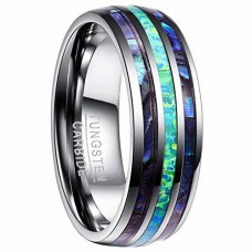  Women's Or Men's Engagement Tungsten carbide Matching Rings Silver Tone Multi Couple Wedding Bands Carbon Fiber 