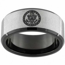 Women's Or Men's U.S. Army Military Tungsten Carbide Matching Rings Couple Wedding Bands Carbon Fiber