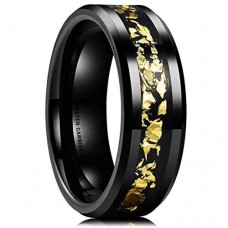 Women's Or Men's Engagement Tungsten carbide Matching Rings Couple Wedding Bands Carbon Fiber