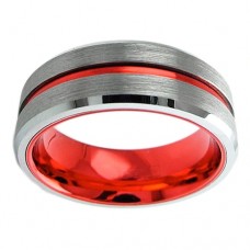  Women's Or Men's Engagement Tungsten carbide Matching Rings Silver Matte Top Couple Wedding Bands Carbon Fiber