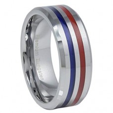 Women's Or Men's Silver Band Tungsten carbide Rings Couple Wedding Bands Carbon Fiber Matching